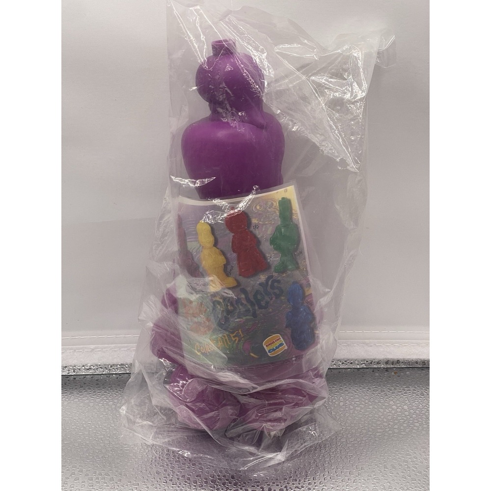 VTG Rare 90's Burger King Kids Club Meal‎ Coolers PURPLE VID Toy Lidded Cup New